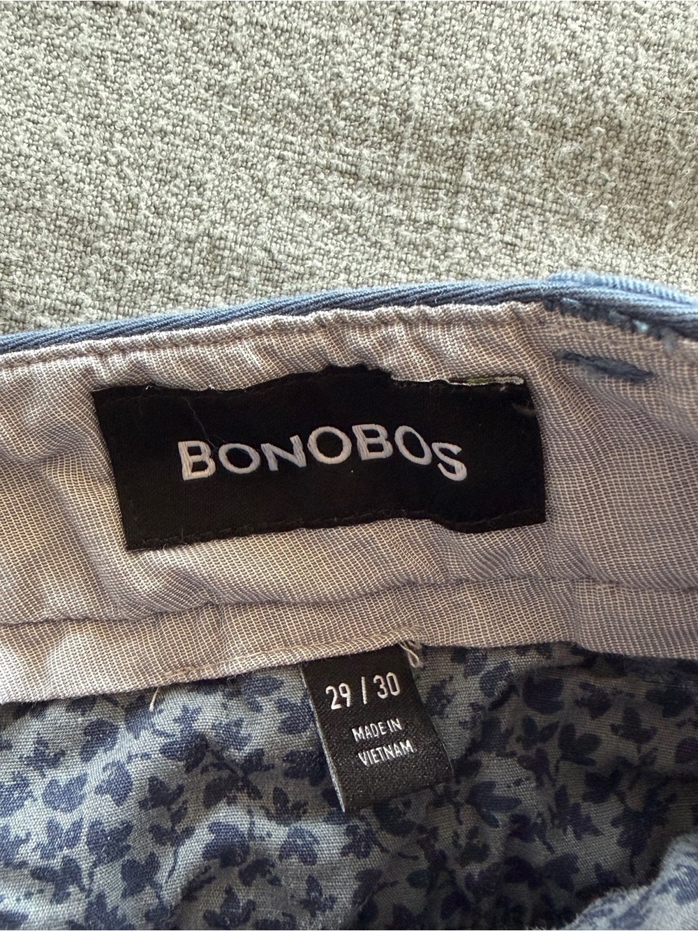 Bonobos Stretch Washed Chino 2.0 Pants Blue 29x30 Tailored Fit - Picture 4 of 6